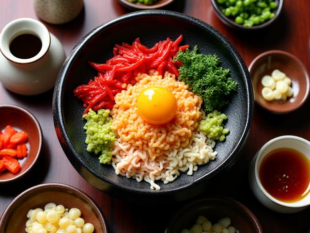 전주 한옥마을의 전통 음식 비빔밥과 반찬들